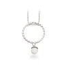 Scrouples Sterling Sølv Halskæde med Swarovski Perle