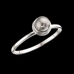 Scrouples Sterling Sølv Ring med Grå Perle 723852
