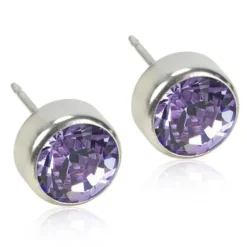 Silver Titanium Titanium Ørestikker fra Blomdahl med Swarovski Krystaller