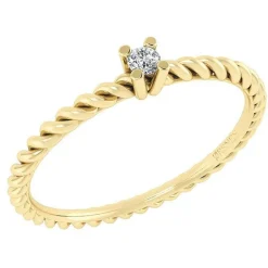 Smykkekæden 14 Karat Guld Ring med Brillant DMN0345YG