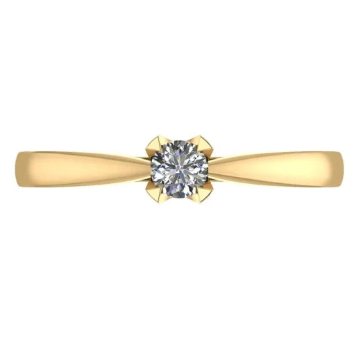 Smykkekæden 14 Karat Guld Ring med Brillant 0,20 Carat W/SI
