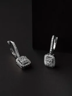 Smykkekæden 18 Karat Hvidguld Øreringe med Brillanter 0,64 Carat TW/SI
