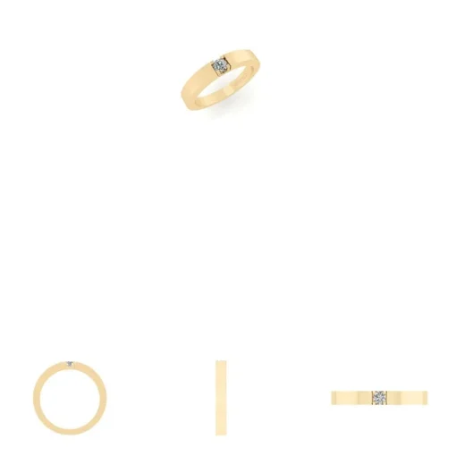 Smykkekæden Alliance 14 Karat Guld Ring med Diamant 0,05 Carat TW/SI