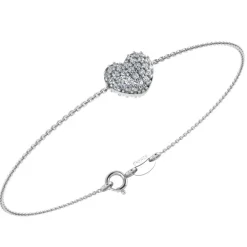 Smykkekæden Armbånd i Sterling Sølv med Hjertemotiv DML0112S