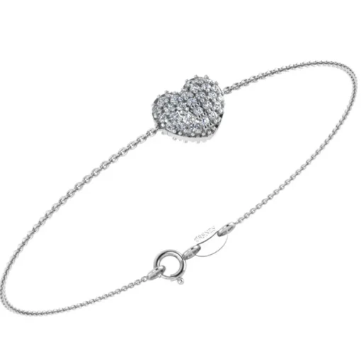 Smykkekæden Armbånd i Sterling Sølv med Hjertemotiv DML0112S