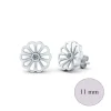 Smykkekæden Blomst Ørestikker i Sterling Sølv ORSB013S