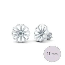 Smykkekæden Blomst Ørestikker i Sterling Sølv ORSB013S