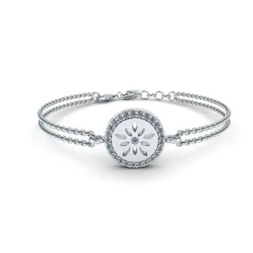 Smykkekæden Blomst Sterling Sølv Armbånd ORSL008S