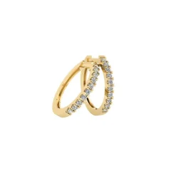 Smykkekæden Creol 14 Karat Guld Øreringe med Brillanter 0,12 Carat W/SI