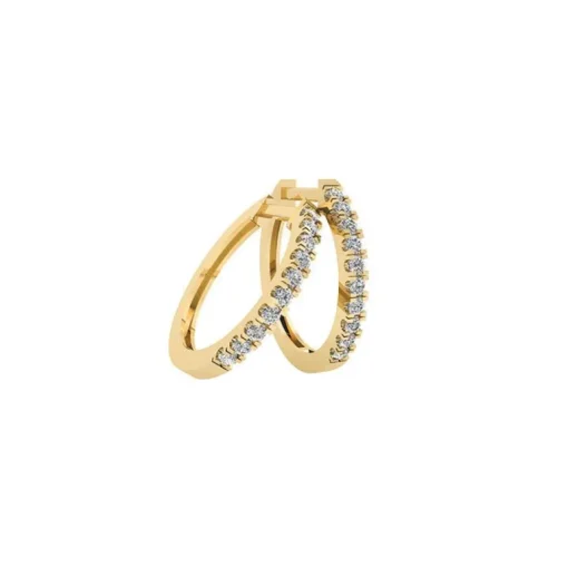 Smykkekæden Creol 14 Karat Guld Øreringe med Brillanter 0,12 Carat W/SI