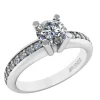 Smykkekæden Fiona Ring i 14 KT Hvidguld med Brillanter