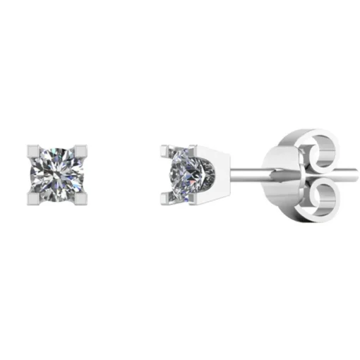 Smykkekæden Øreringe i 14 Karat Hvidguld med Brillanter 0,30 Carat TW/SI