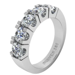Smykkekæden Ring i 14 Karat Hvidguld med Brillanter 2,00 Carat TW/SI