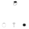 Smykkekæden Sterling Sølv Ring med Sort Onyx