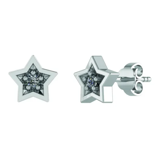 Smykkekæden Stjerne Sterling Sølv Ørestikker DMB0295S