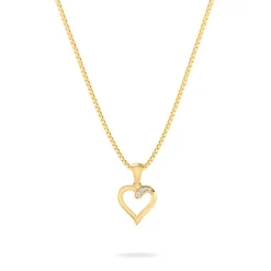 Smykkekæden Vedhæng i 14 Karat Guld med Diamant 0,015 Carat W/SI