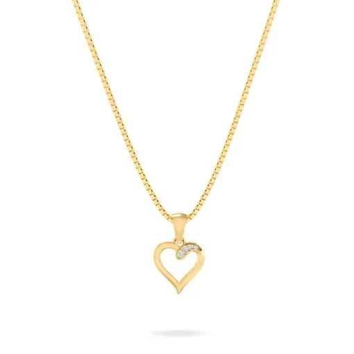 Smykkekæden Vedhæng i 14 Karat Guld med Diamant 0,015 Carat W/SI