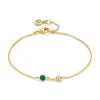 Spirit Icons Lucky Bracelet Green Forgyldt Sølv Armbånd