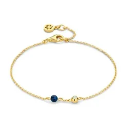 Spirit Icons Lucky Bracelet Blue Armbånd i Forgyldt Sølv