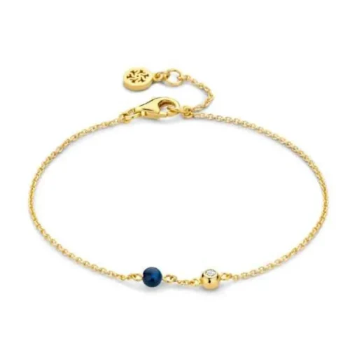 Spirit Icons Lucky Bracelet Blue Armbånd i Forgyldt Sølv