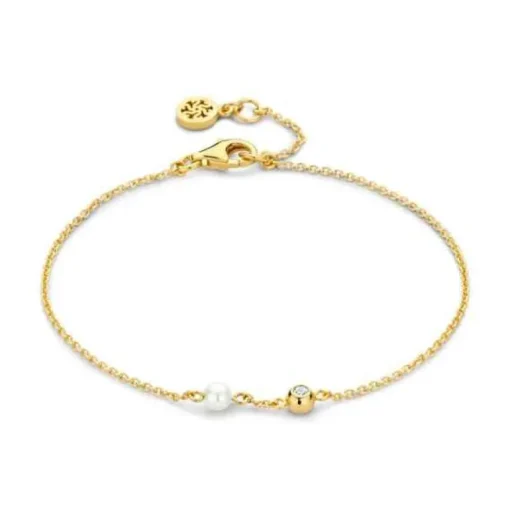 Spirit Icons Lucky Bracelet Pearl Armbånd i Forgyldt Sølv med Ferskvandsperle