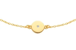 Spirit Icons Pulse Armbånd i Forgyldt Sølv med Diamant 0,01 Carat