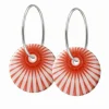 Splash Hoop Coral Sterling Sølv Øreringe fra Scherning