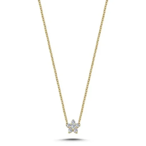 Stella Small 14 Karat Guld Halskæde fra Nuran med Brillanter 0,11 Carat W/SI