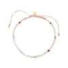 Stine A Confetti Pearl Bracelet Forgyldt Sølv Armbånd med Nylonsnor, Sten Og Ferskvandsperler