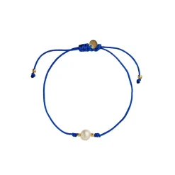 Stine A Petit Pearl Berrie Forgyldt Sølv Armbånd med Barokperle Og Nylon