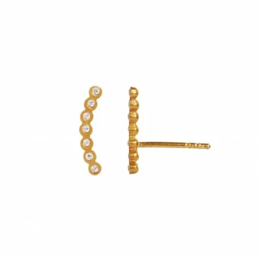 Stine A Seven Dots Ørering i Forgyldt Sølv 1001-02-R