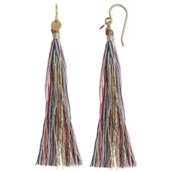 Stine A. Tassel Multicolor Forgyldt Sølv Ørering