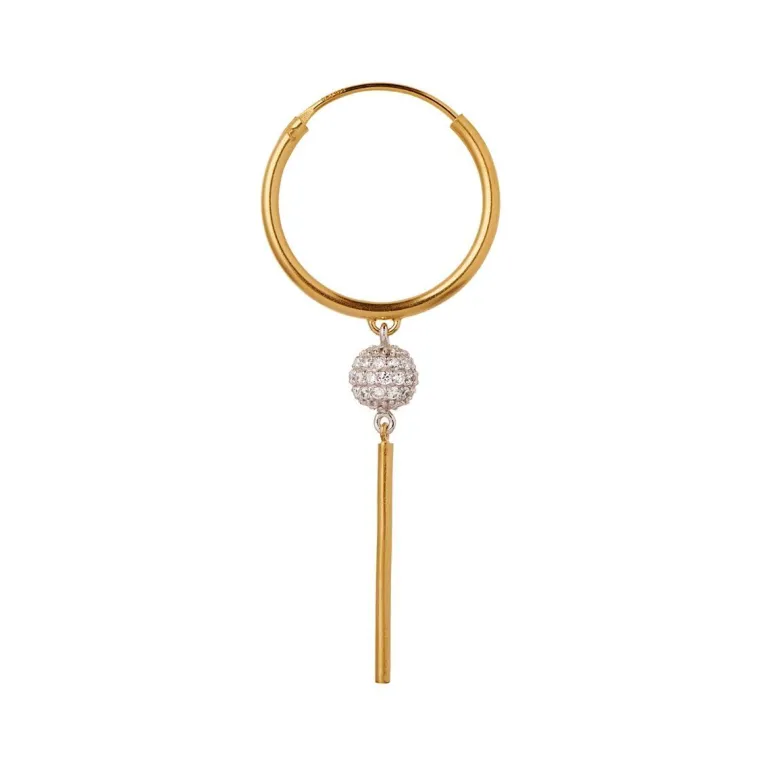 Stine A Vintage Disco Ball And Pin Ørering i Forgyldt Sølv
