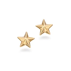 Stjerne 8 Karat Guld Øreringe fra Scrouples 121373