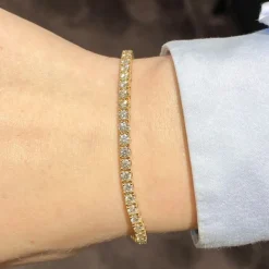 Tennis 14 Karat Guld Armbånd fra Henrik Ørsnes Design med Diamanter 5,60 Carat W/SI