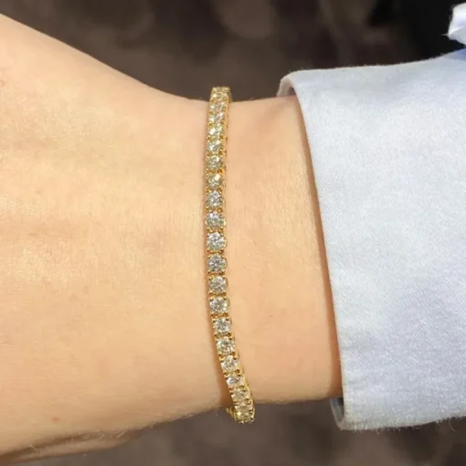 Tennis 14 Karat Guld Armbånd fra Henrik Ørsnes Design med Diamanter 5,60 Carat W/SI