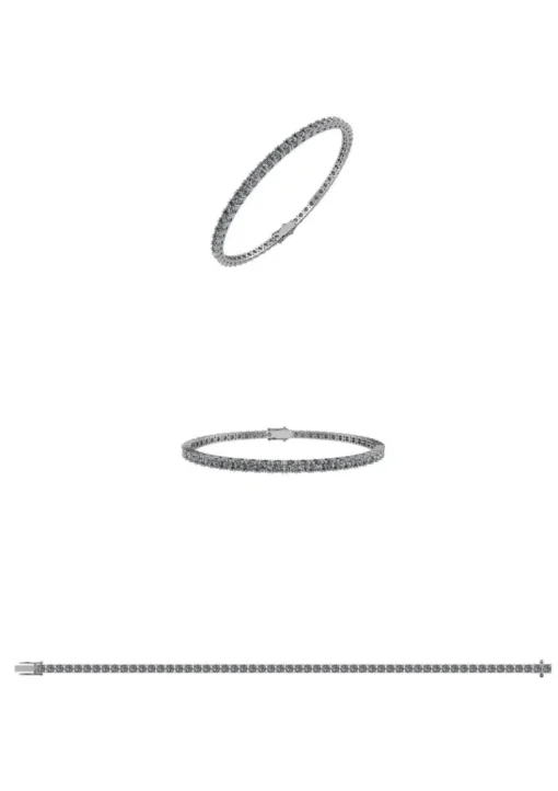 Tennis 14 Karat Hvidguld Armbånd fra Henrik Ørsnes Design med Brillanter 5,60 Carat TW/SI