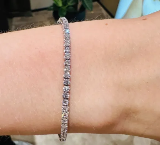 Tennis 14 Karat Hvidguld Armbånd fra Henrik Ørsnes Design med Brillanter 3,26 Carat W/SI