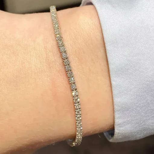 Tennis 14 Karat Hvidguld Armbånd fra Henrik Ørsnes Design med Brillanter 2,03 Carat TW/SI