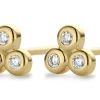 Triangle 14 Karat Guld Ørestikker fra Spirit Icons med Diamanter 0,06 Carat W/VS