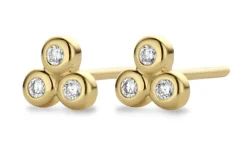 Triangle 14 Karat Guld Ørestikker fra Spirit Icons med Diamanter 0,06 Carat W/VS
