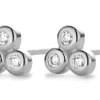 Triangle 14 Karat Hvidguld Ørestikker fra Spirit Icons med Diamanter 0,06 Carat W/VS