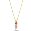 Twinkle 14 Karat Guld Vedhæng fra Nuran med Pink Turmalin og Diamanter 0,09 Carat W/SI