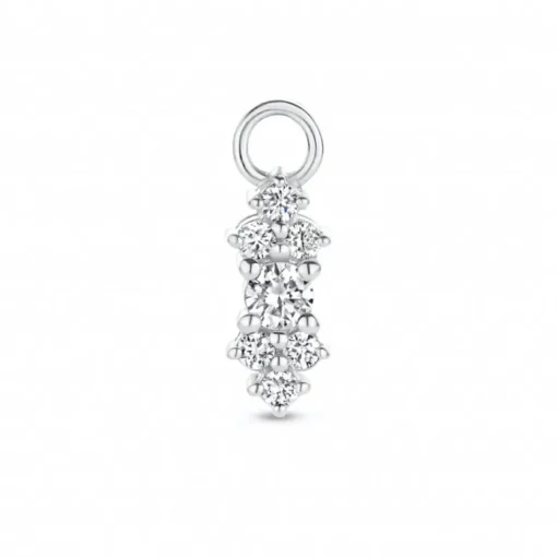 Vida Drop 14 Karat Hvidguld Vedhæng Til Ørering fra Spirit Icons med Brillanter 0,11 Carat W/VS
